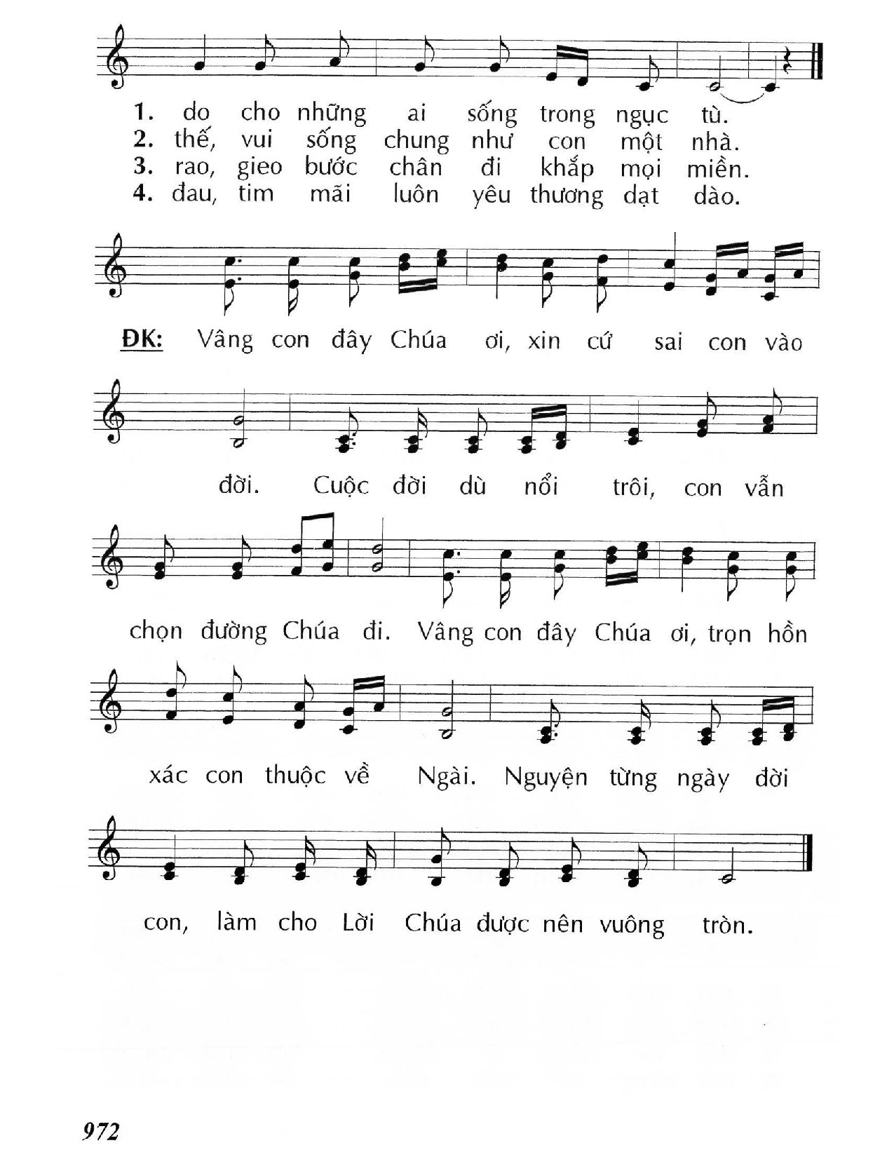 Page 2 of Sheet music PDF Chúa sai tôi vào đời - Huy Hoàng