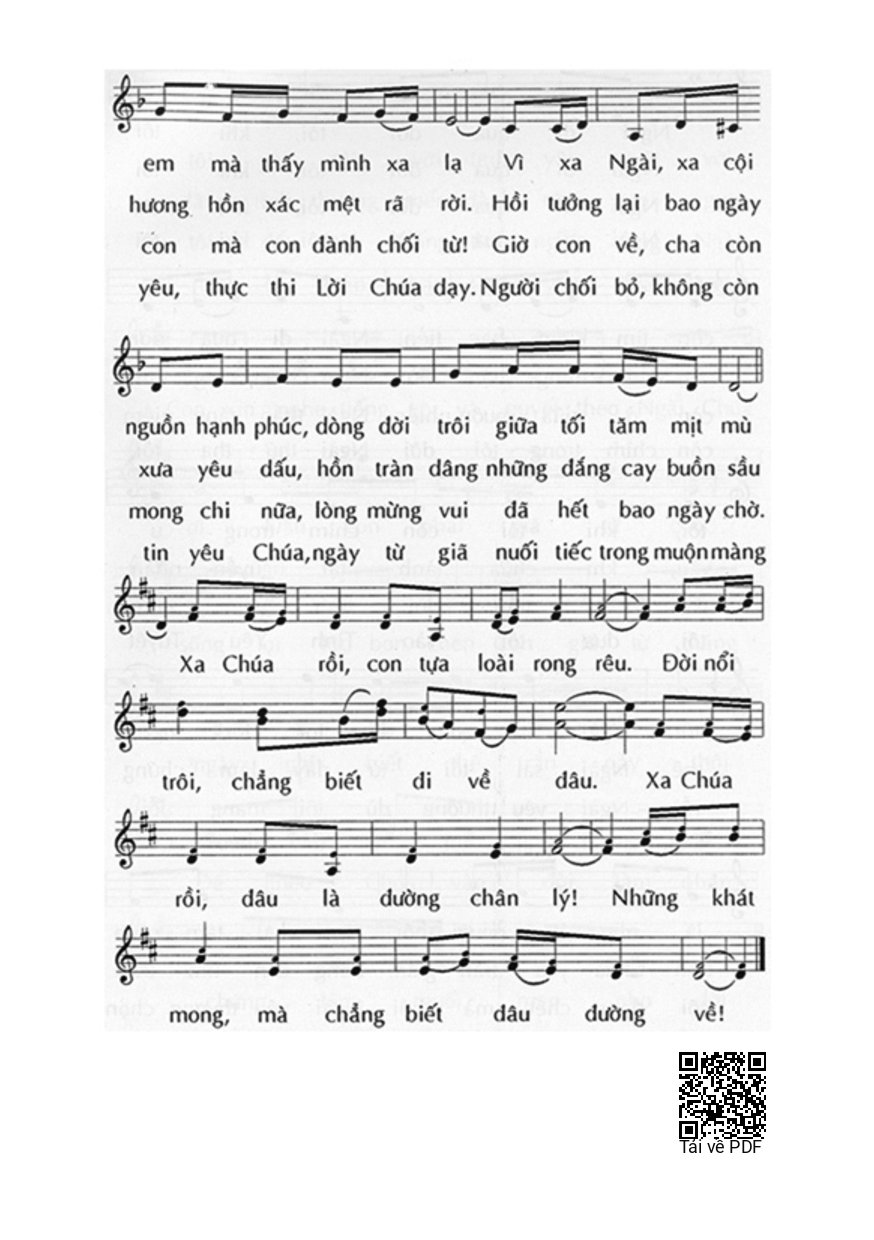 Page 2 of Sheet music PDF Bỏ Chúa còn gì - Huy Hoàng