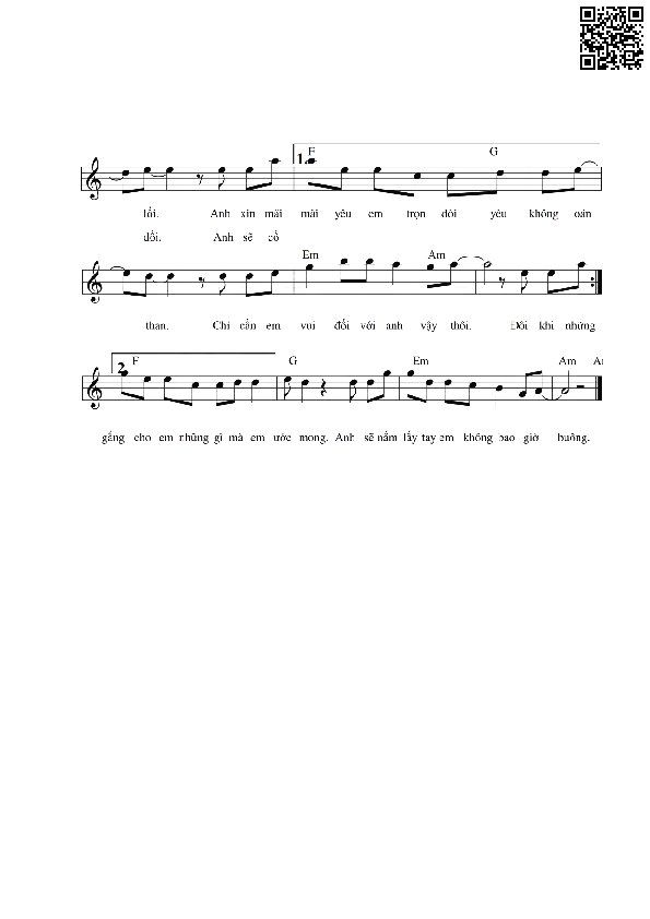 Page 2 of Sheet music PDF Em là của anh - Hồ Việt Trung
