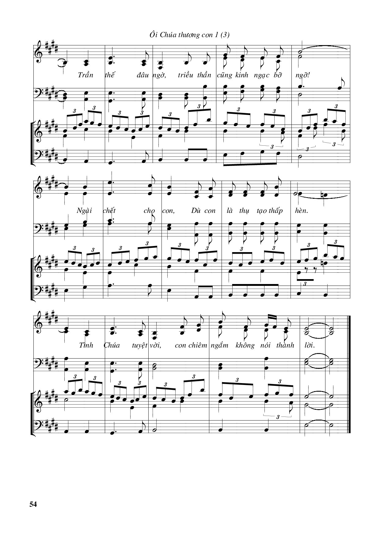 Page 3 of Sheet music PDF Ôi Chúa thương con 1  - Huy Hoàng