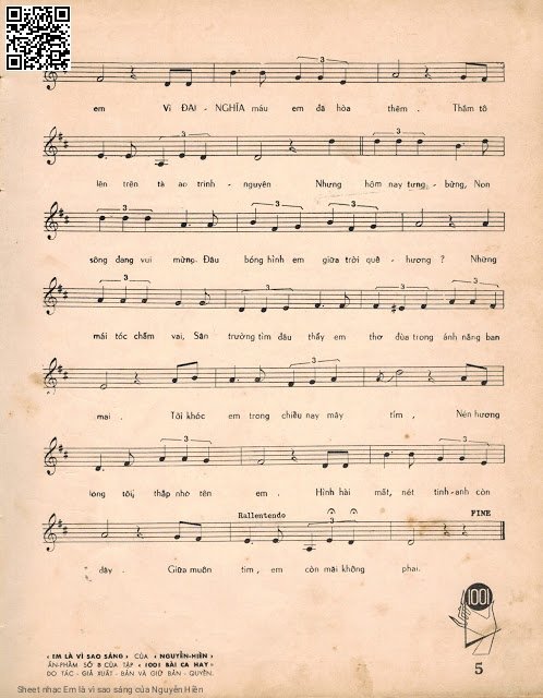 Page 3 of Sheet music PDF Em là vì sao sáng - Nguyễn Hiền