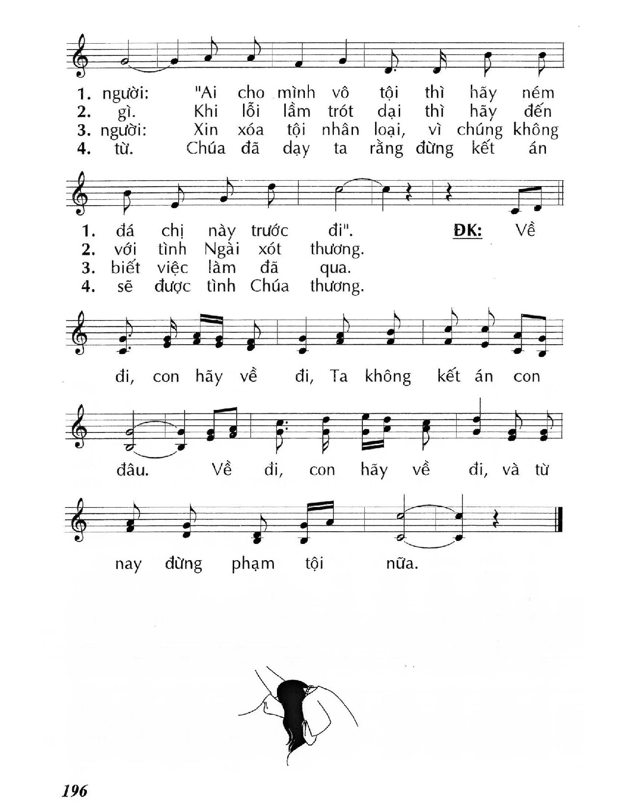 Page 2 of Sheet music PDF Ta không kết án con (Ga 8, 3-11) – Chúa Nhật 5 Mùa Chay/C. - Huy Hoàng