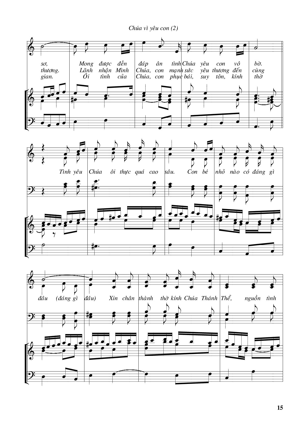 Page 2 of Sheet music PDF Chúa vì yêu con – Huy Hoàng - Huy Hoàng