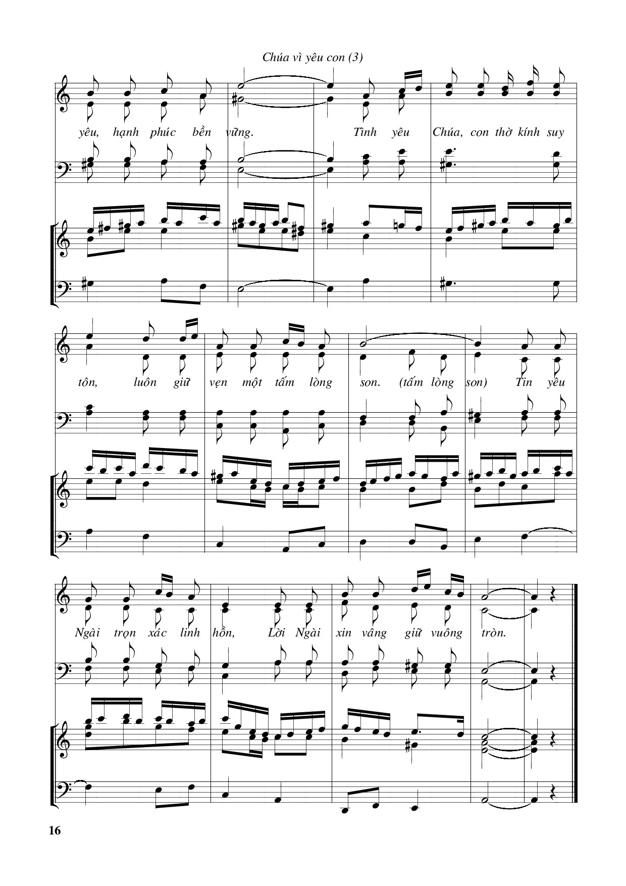 Page 3 of Sheet music PDF Chúa vì yêu con – Huy Hoàng - Huy Hoàng