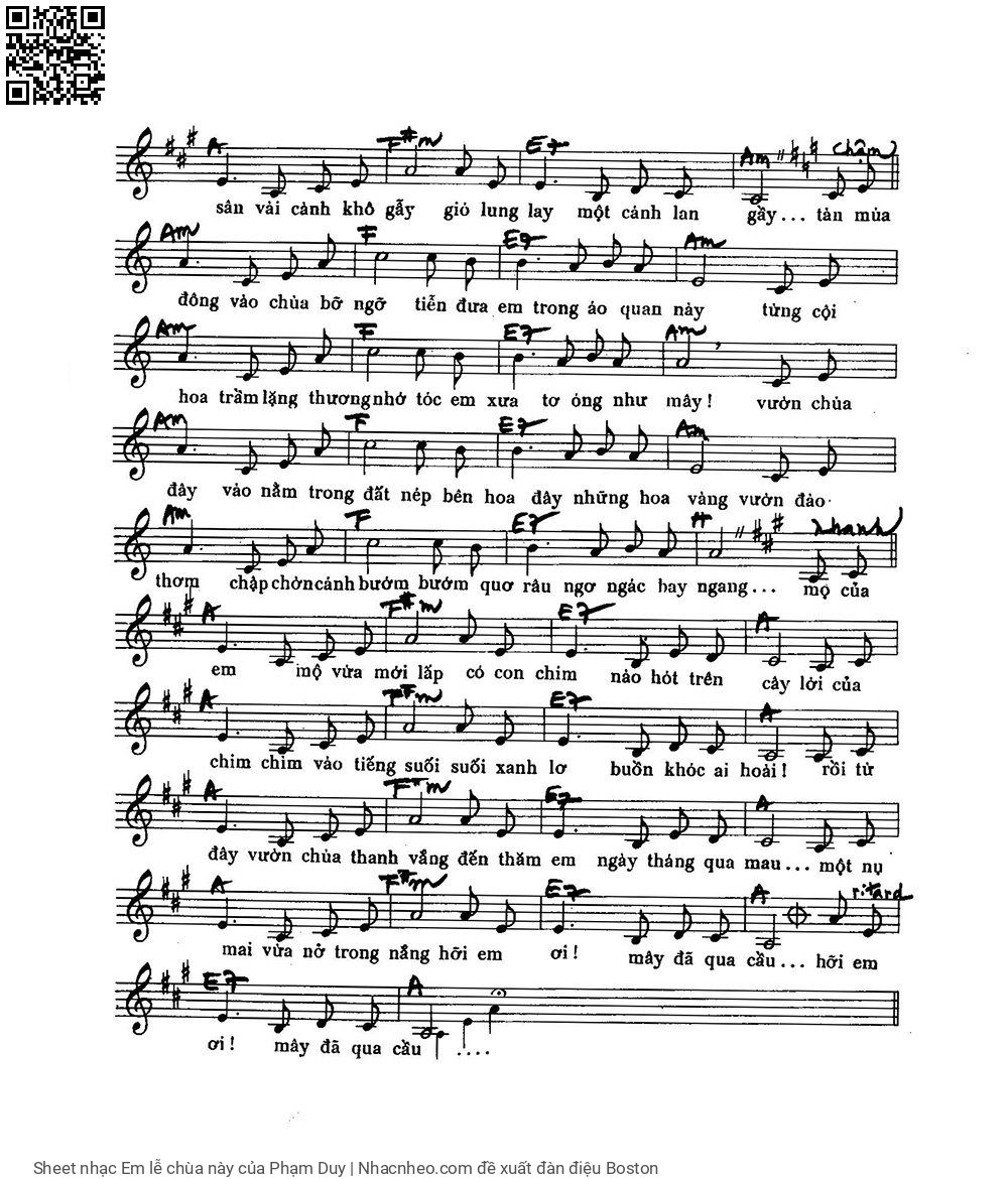 Page 2 of Sheet music PDF Em lễ chùa này - Phạm Duy