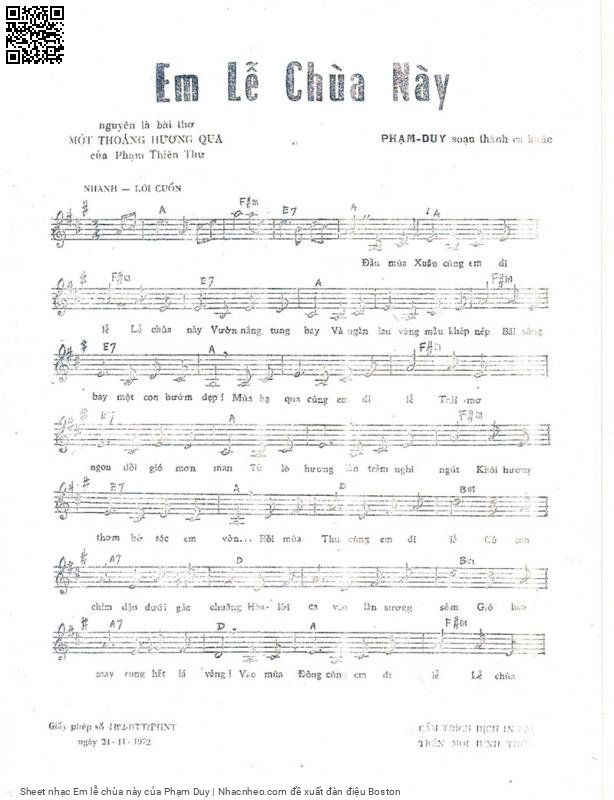 Page 4 of Sheet music PDF Em lễ chùa này - Phạm Duy