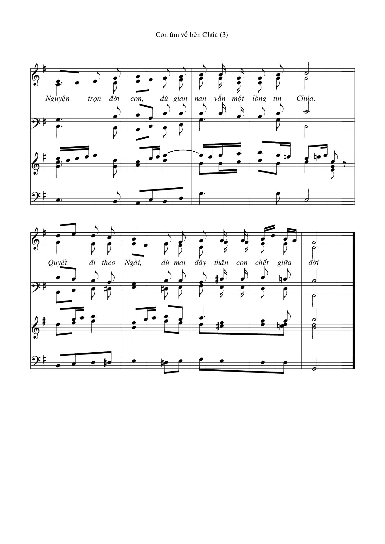 Page 3 of Sheet music PDF Con tìm về bên Chúa – Huy Hoàng - Huy Hoàng