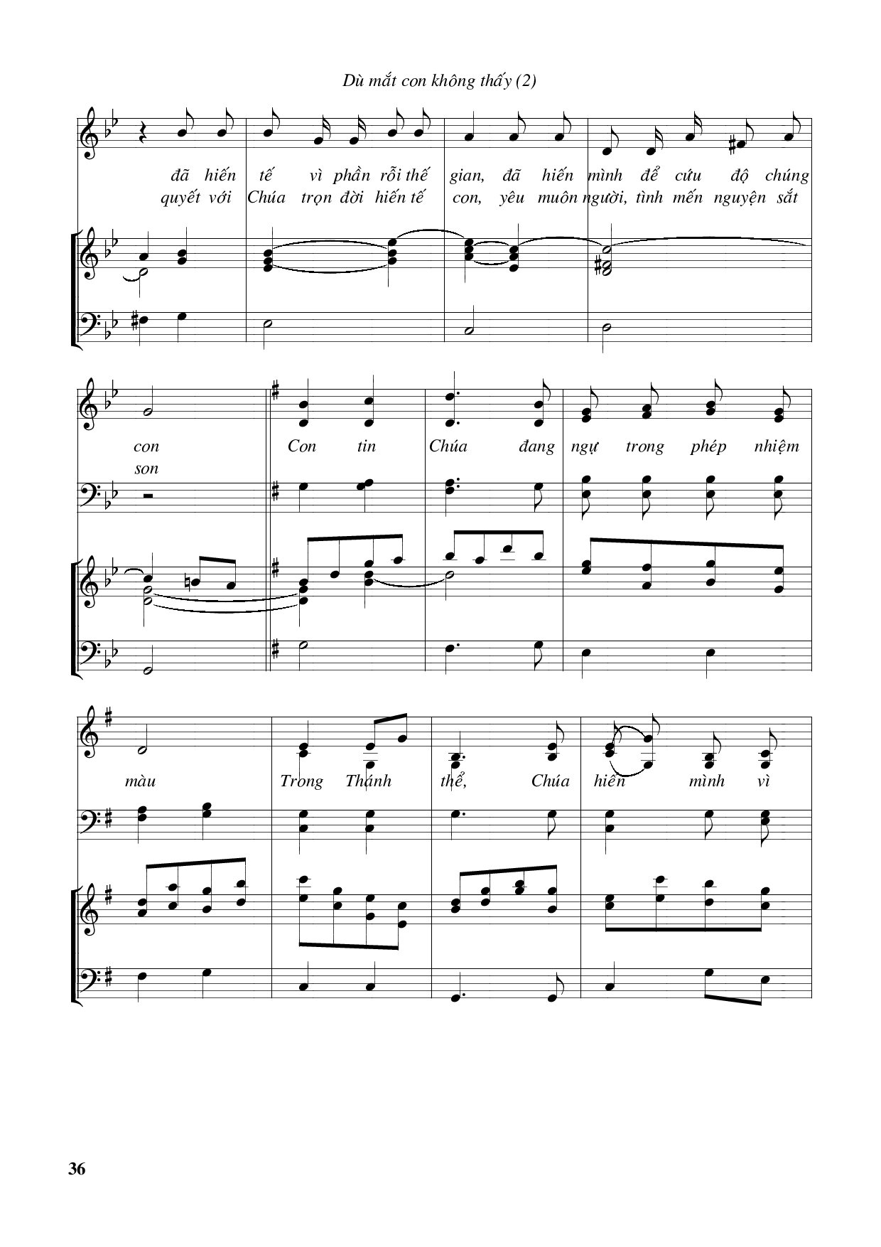 Page 2 of Sheet music PDF Dù mắt con không thấy – Huy Hoàng - Huy Hoàng
