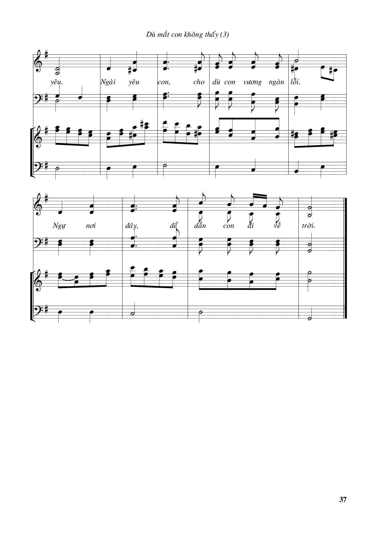 Page 3 of Sheet music PDF Dù mắt con không thấy – Huy Hoàng - Huy Hoàng
