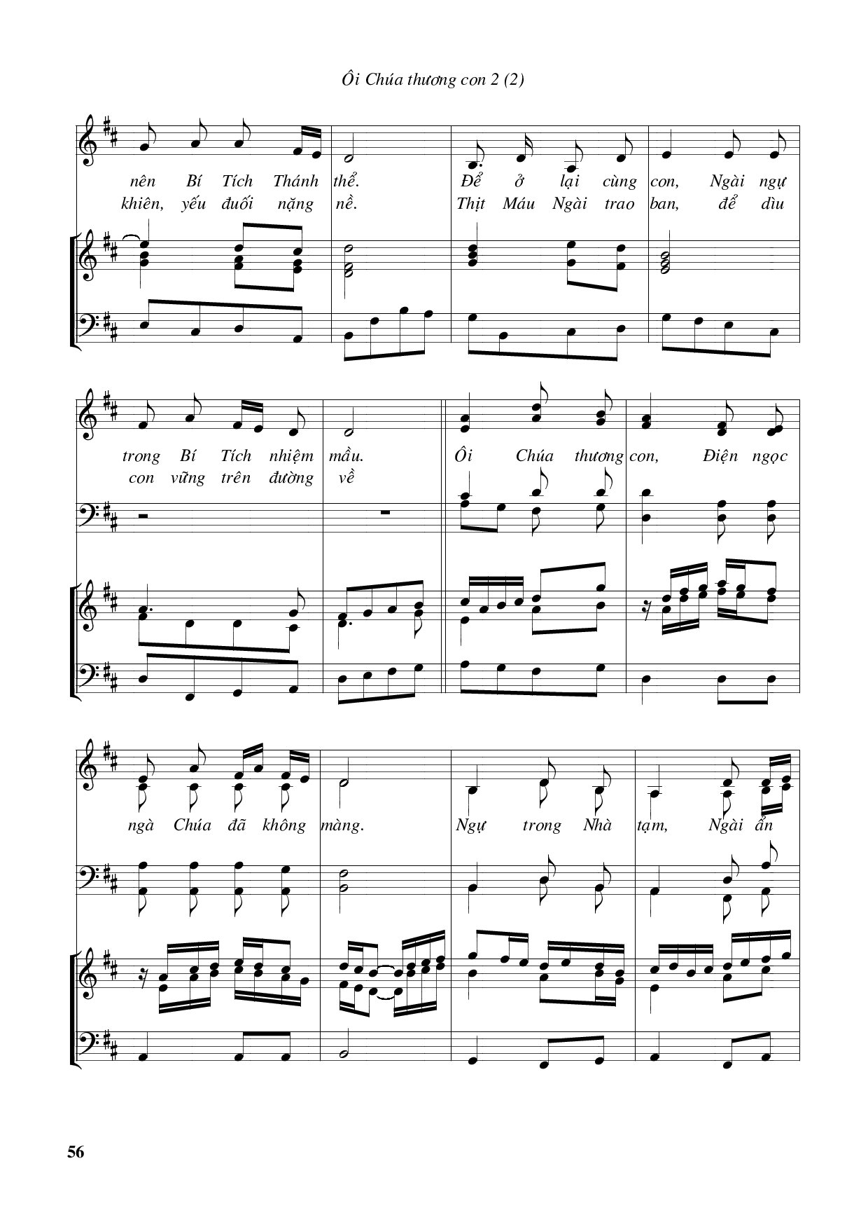 Page 2 of Sheet music PDF Ôi Chúa thương con 2 – Huy Hoàng - Huy Hoàng