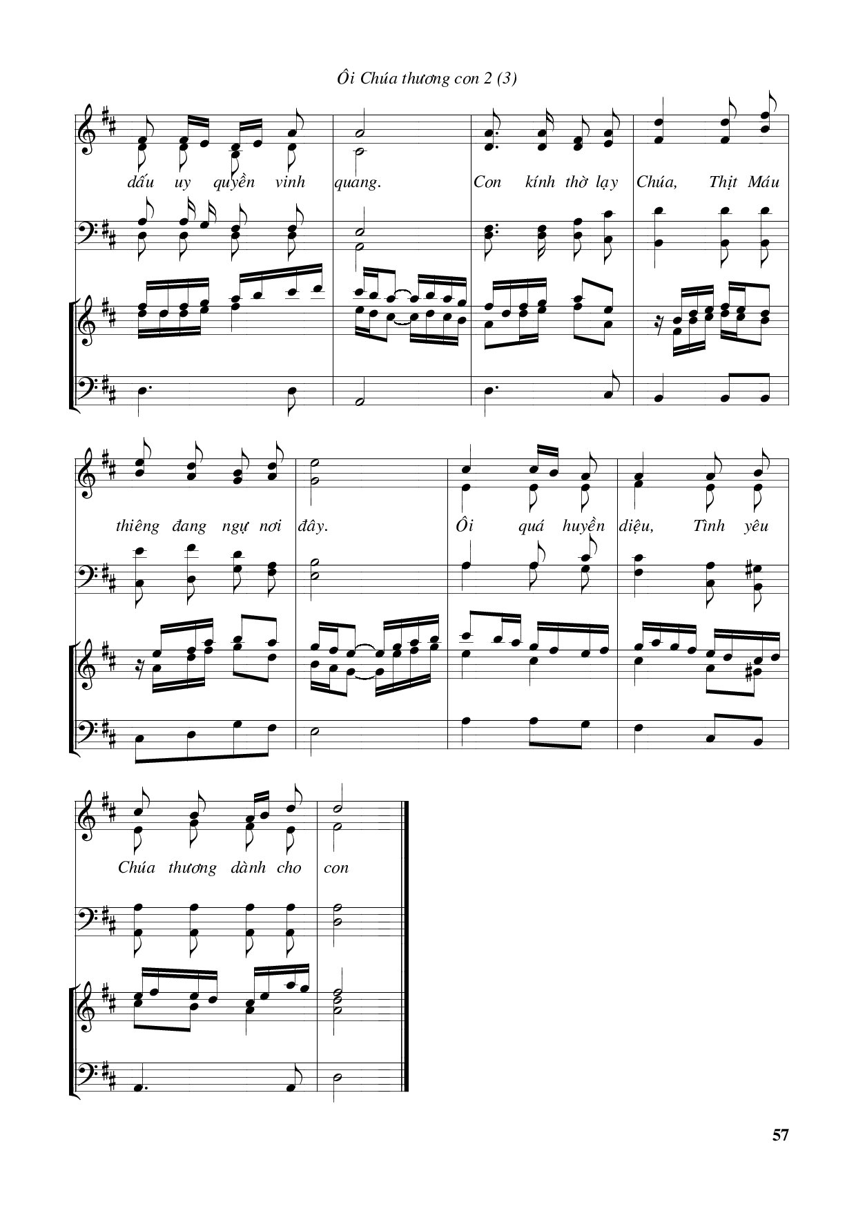 Page 3 of Sheet music PDF Ôi Chúa thương con 2 – Huy Hoàng - Huy Hoàng