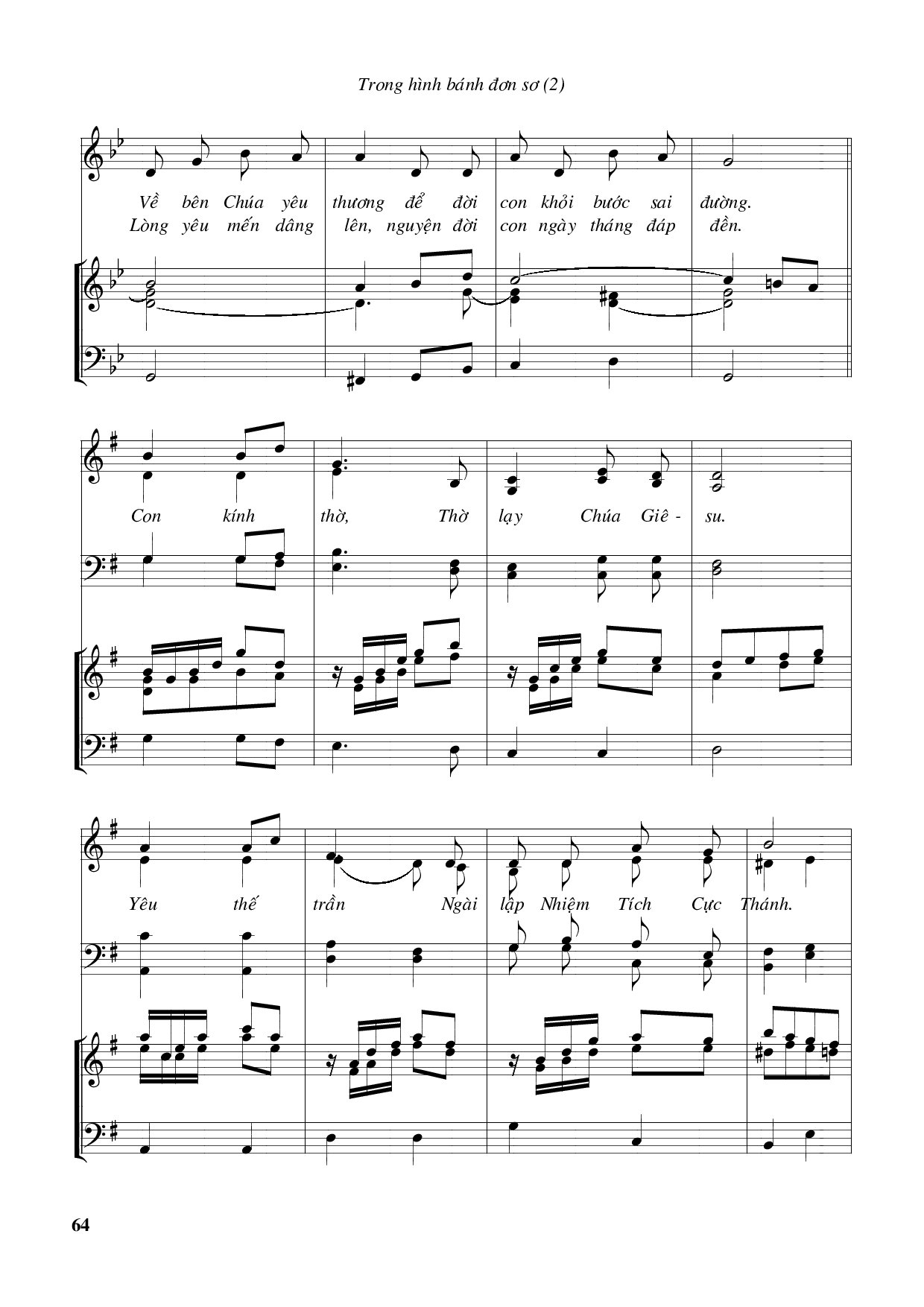 Page 2 of Sheet music PDF Trong hình bánh đơn sơ – Huy Hoàng - Huy Hoàng