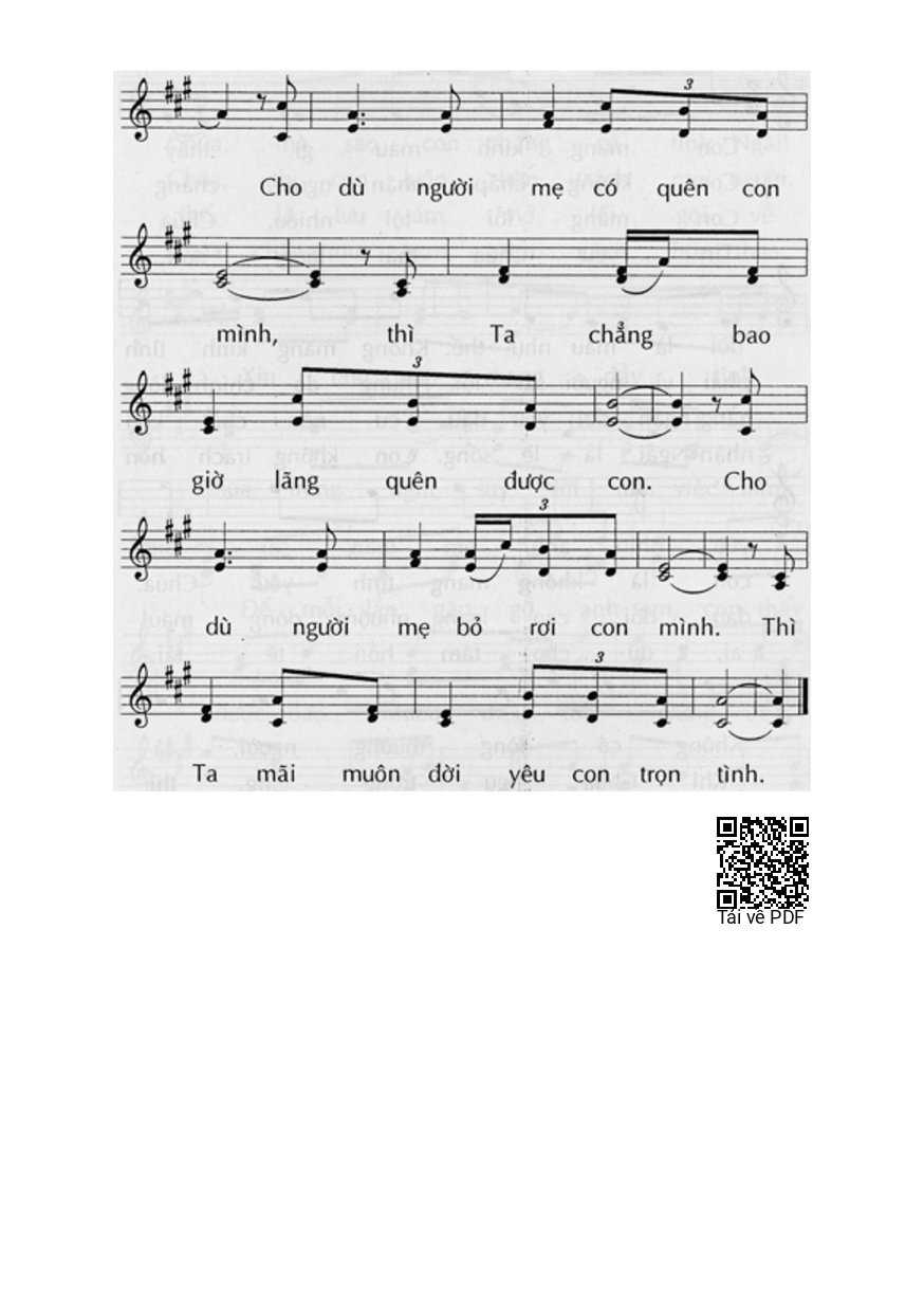 Page 2 of Sheet music PDF Ta không thể bỏ con – Huy Hoàng - Huy Hoàng