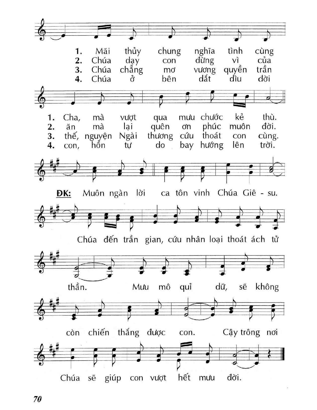 Page 2 of Sheet music PDF Chúa chịu cám dỗ 1 - Huy Hoàng