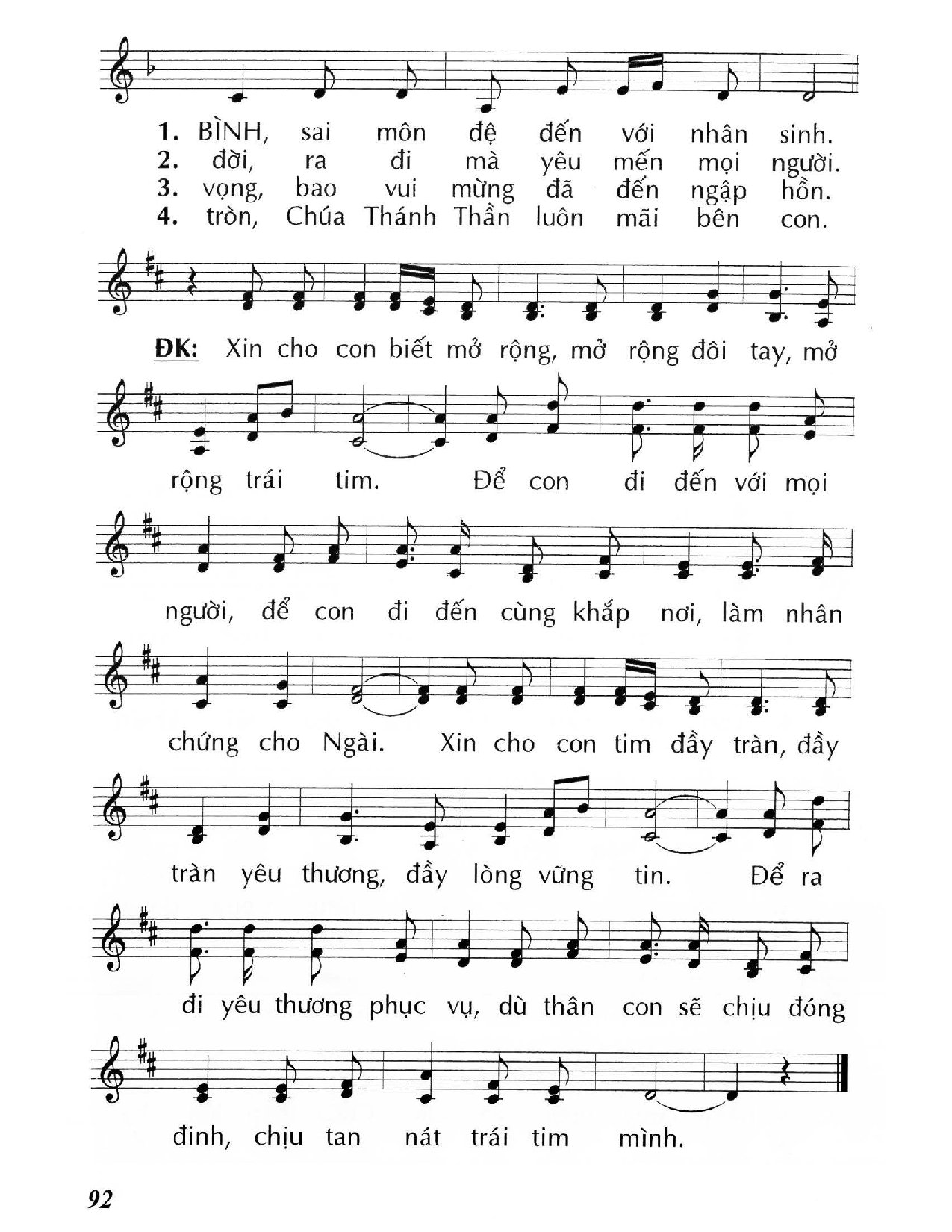 Page 2 of Sheet music PDF Sợ hãi – Anh bình  - Huy Hoàng