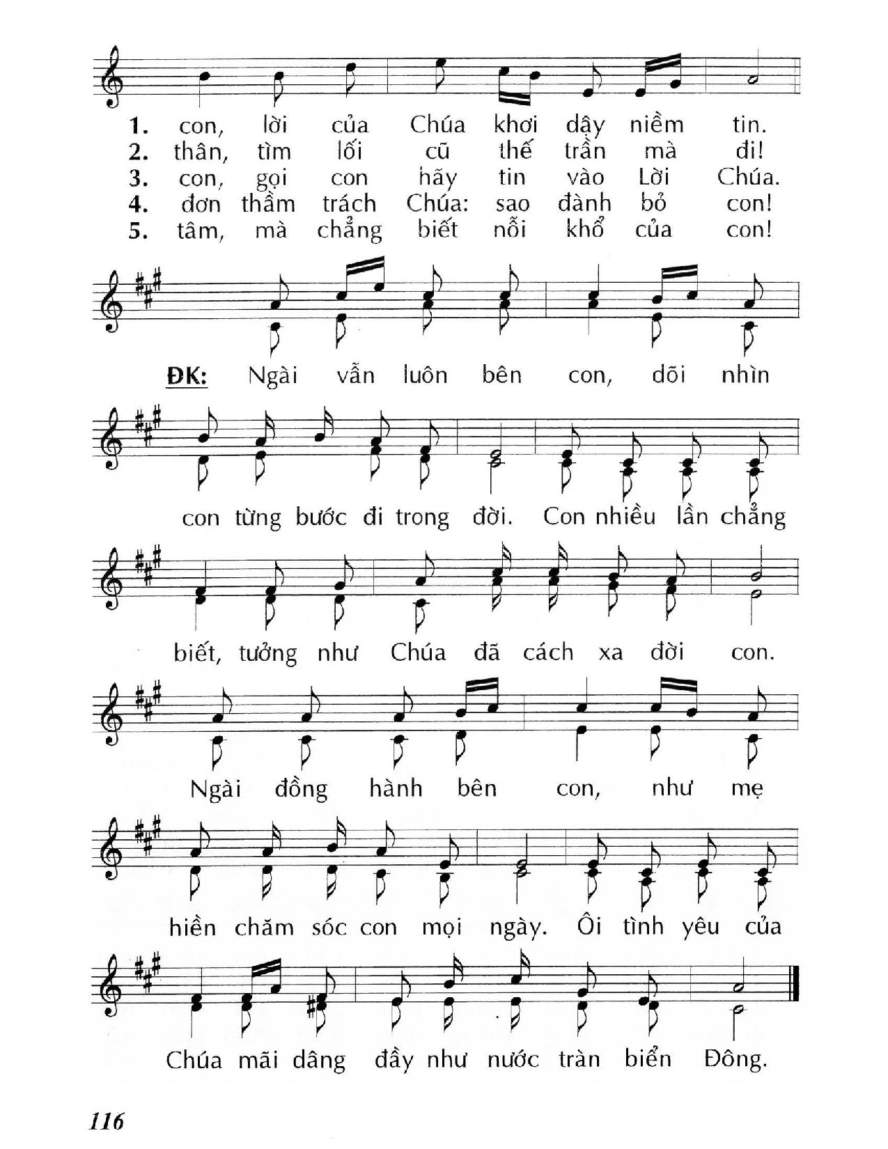 Page 2 of Sheet music PDF Chúa vẫn luôn bên con - Huy Hoàng