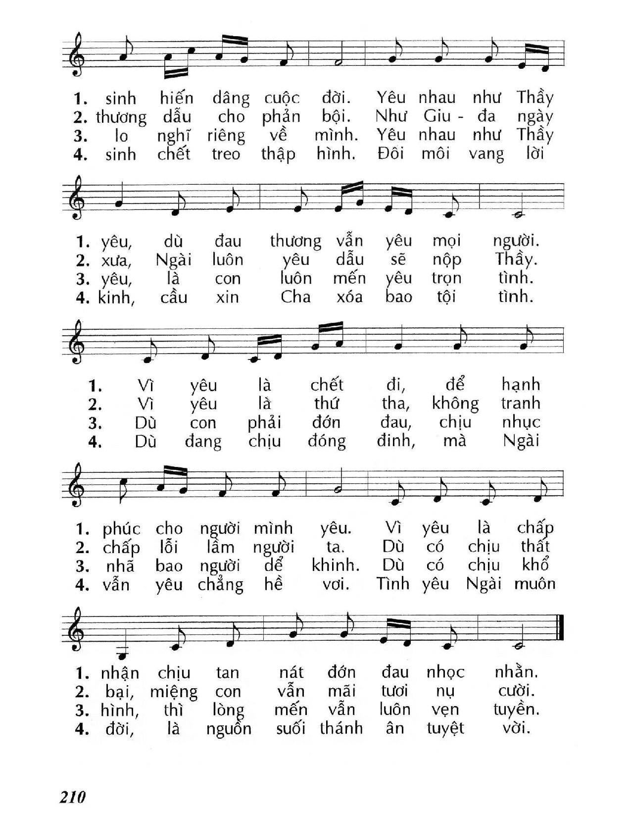 Page 2 of Sheet music PDF Yêu như Thầy yêu - Huy Hoàng
