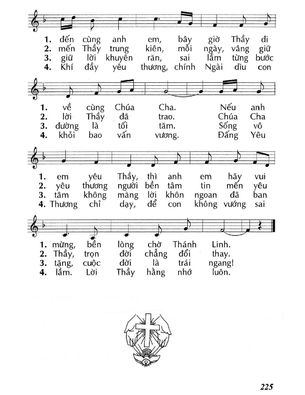 Page 2 of Sheet music PDF Thầy để lại bình an - Huy Hoàng