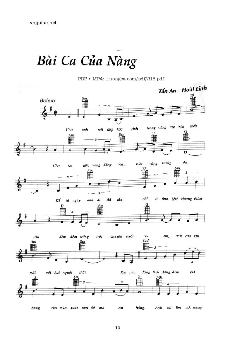 Bài ca của nàng