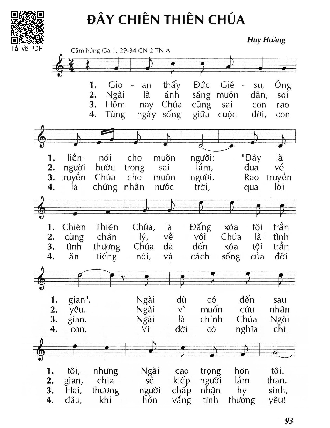 Sheet PDF of Đây Chiên Thiên Chúa