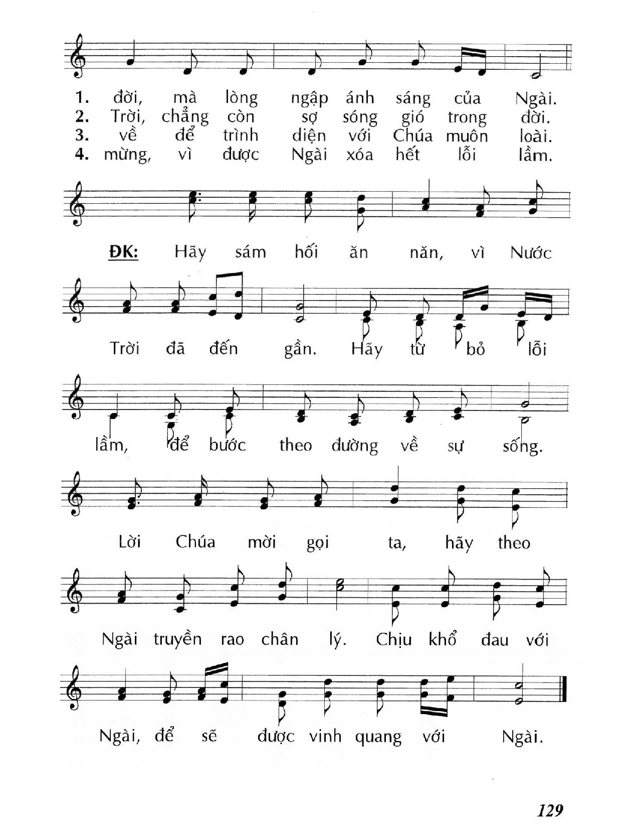 Page 2 of Sheet music PDF Chúa là ánh sáng - Huy Hoàng