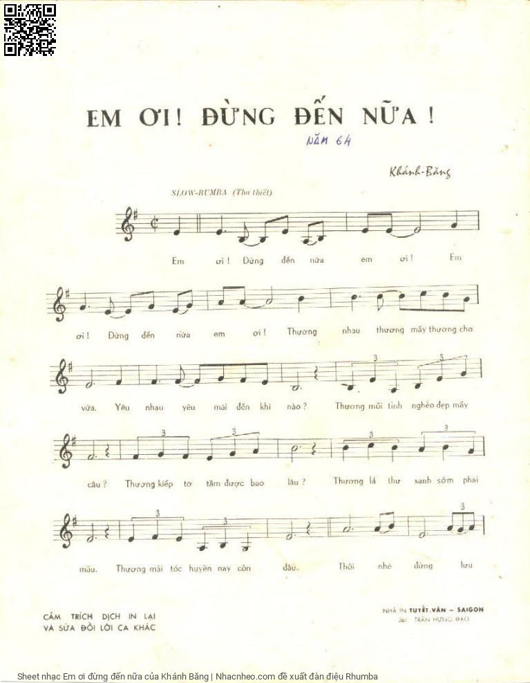 Page 2 of Sheet music PDF Em ơi đừng đến nữa - Khánh Băng