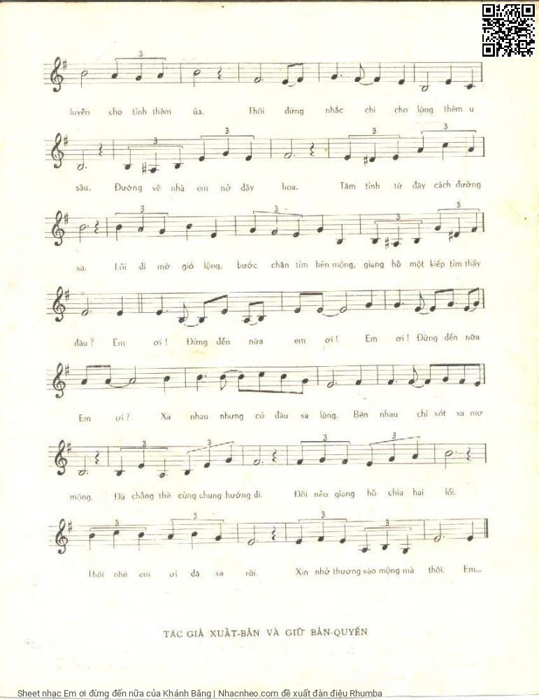 Page 3 of Sheet music PDF Em ơi đừng đến nữa - Khánh Băng