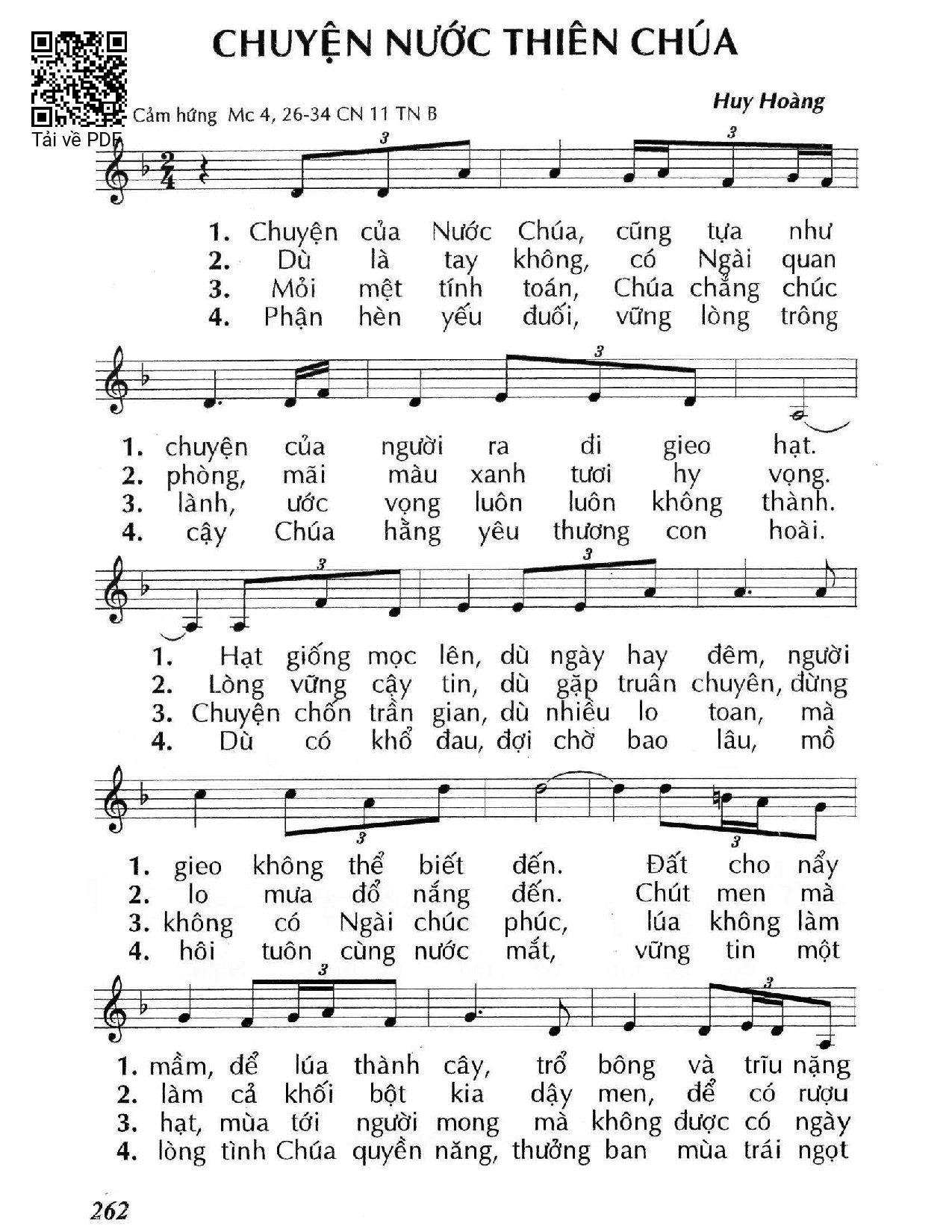 Sheet PDF of Chuyện Nước Thiên Chúa