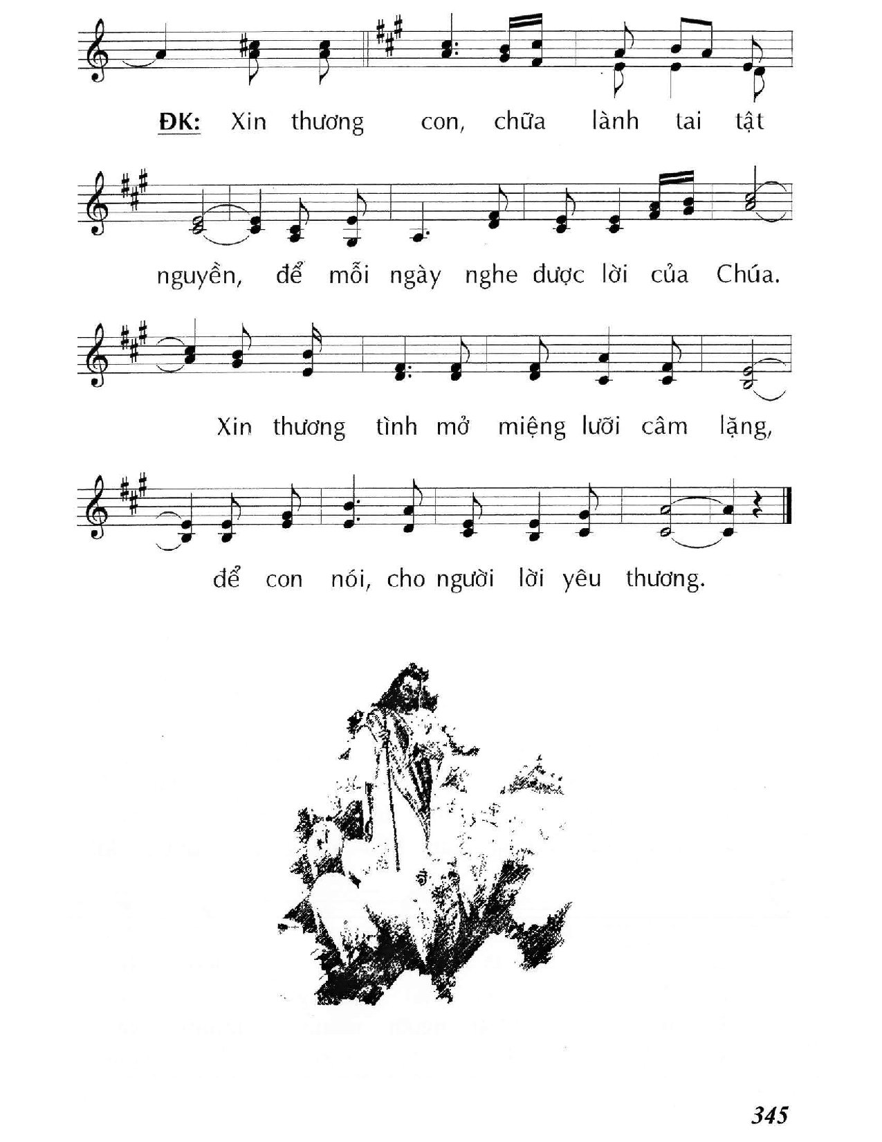Page 2 of Sheet music PDF Con bị câm điếc - Huy Hoàng