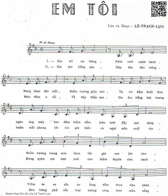 Page 3 of Sheet music PDF Em tôi - Lê Trạch Lựu