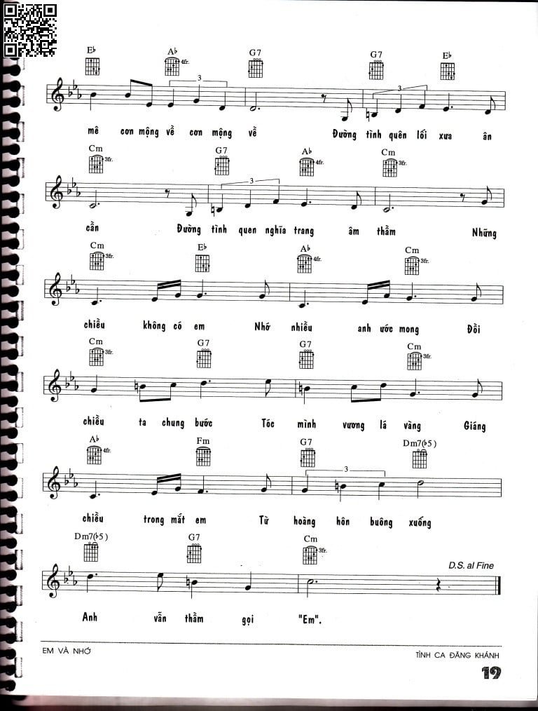 Page 2 of Sheet music PDF Em và nhớ - Đăng Khánh