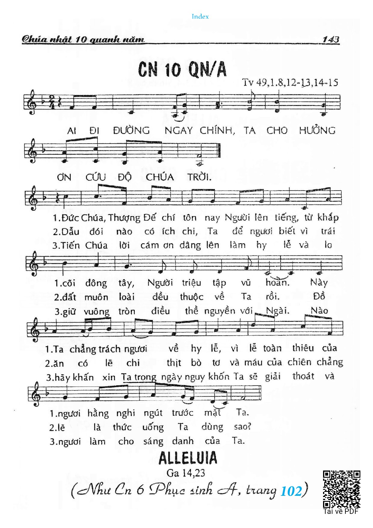 Page 1 of Sheet music PDF Chúa Nhật 10A Thường Niên (Thánh Vịnh 49) - Huy Hoàng