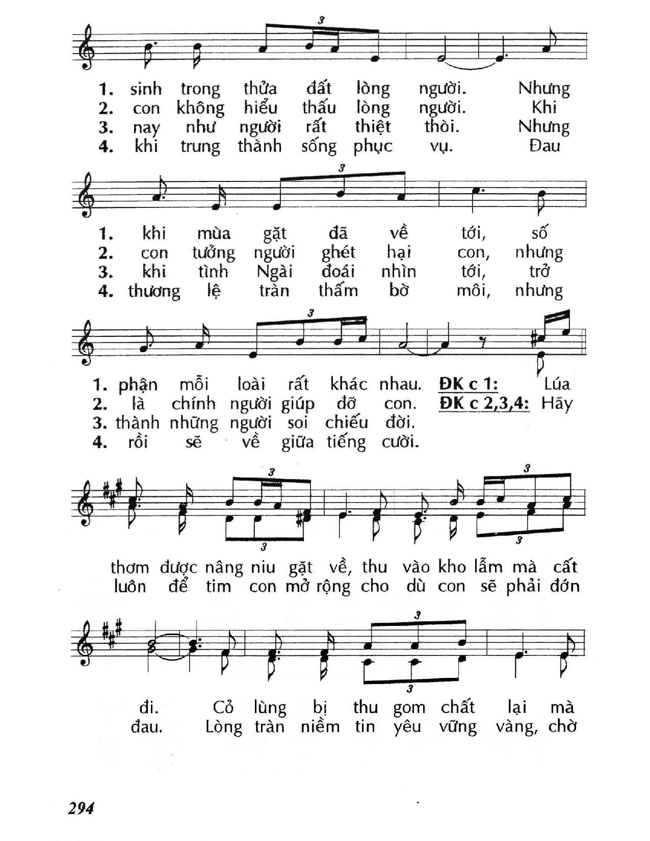 Page 2 of Sheet music PDF Lúa và cỏ lùng (Mt. 13) - Huy Hoàng