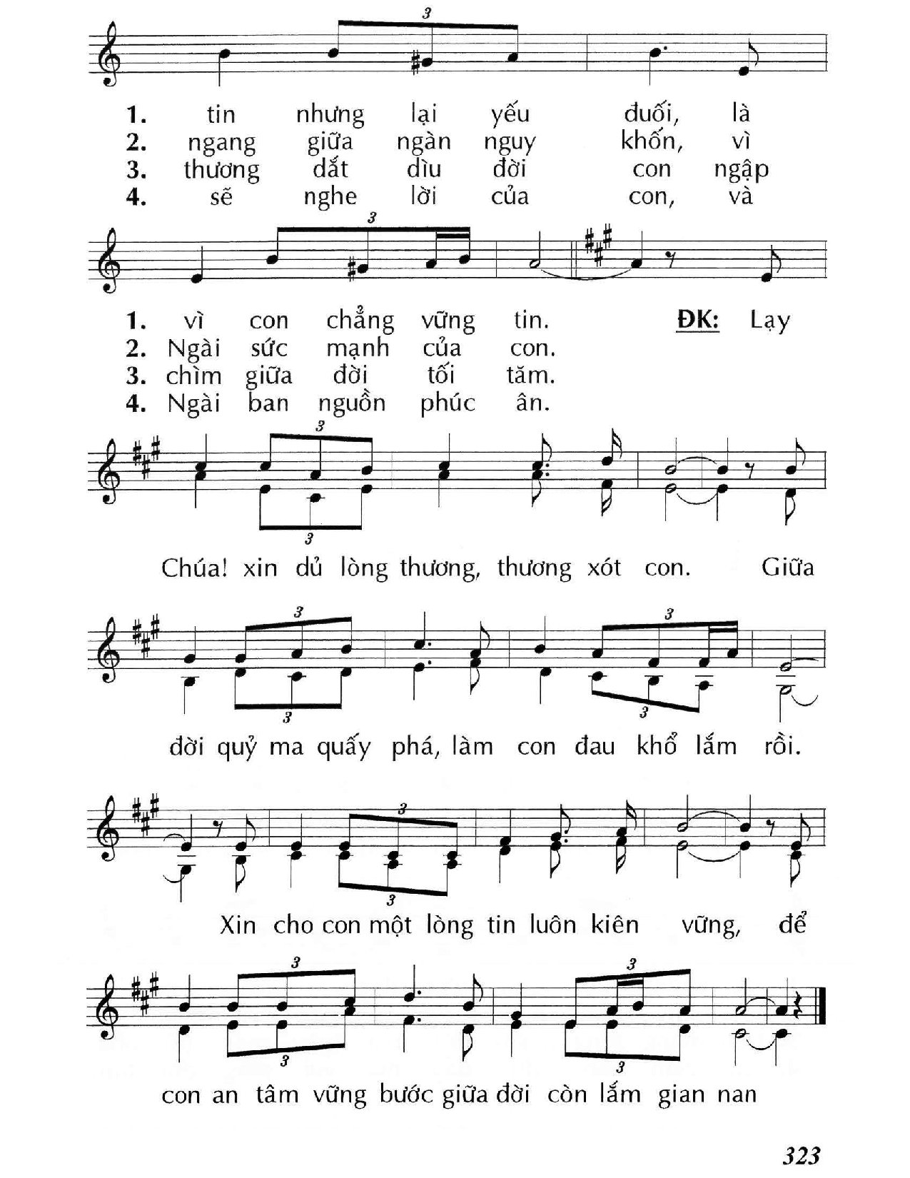 Page 2 of Sheet music PDF Xin đức tin vững mạnh (Mt. 15) - Huy Hoàng