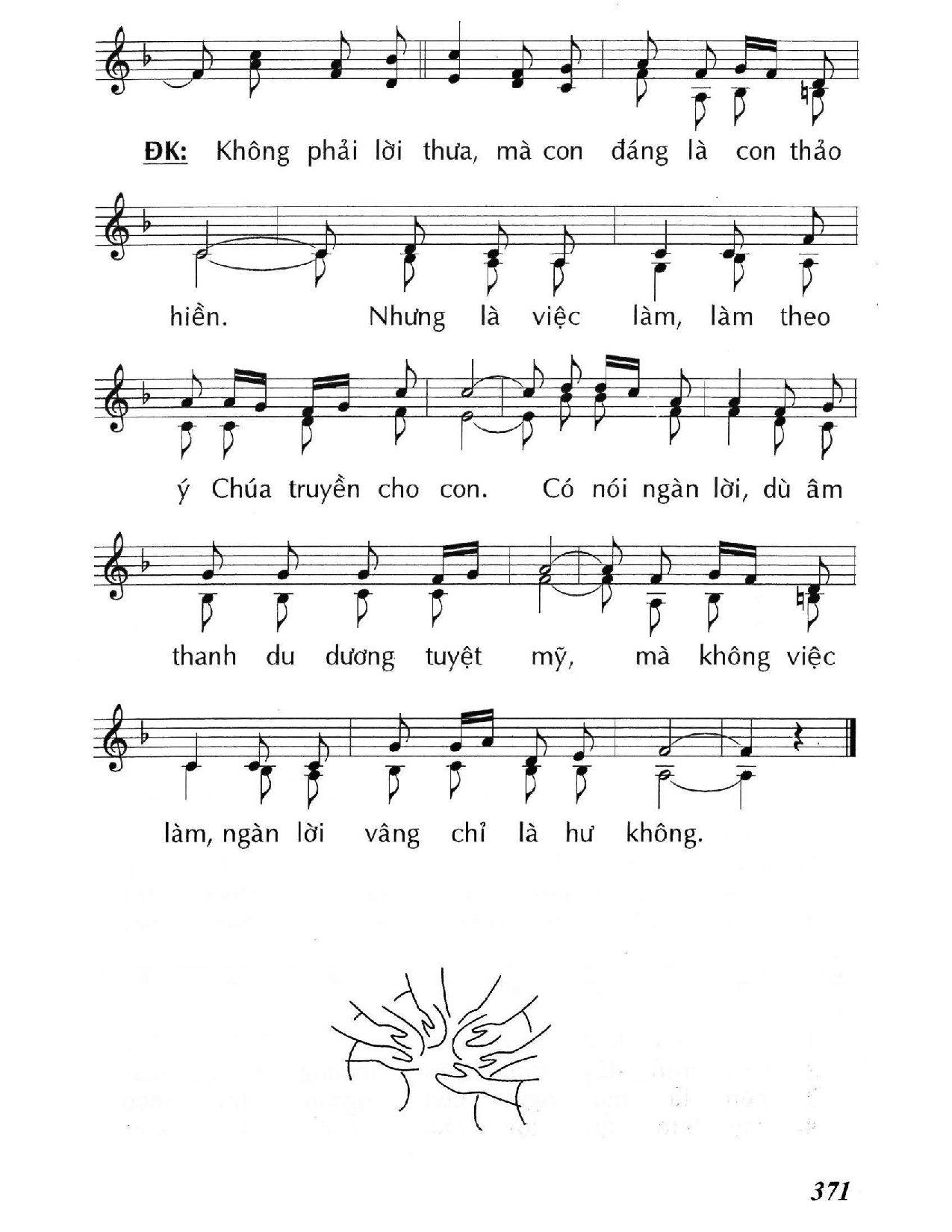 Page 2 of Sheet music PDF Lời nói – Việc làm (Mt. 21) - Huy Hoàng