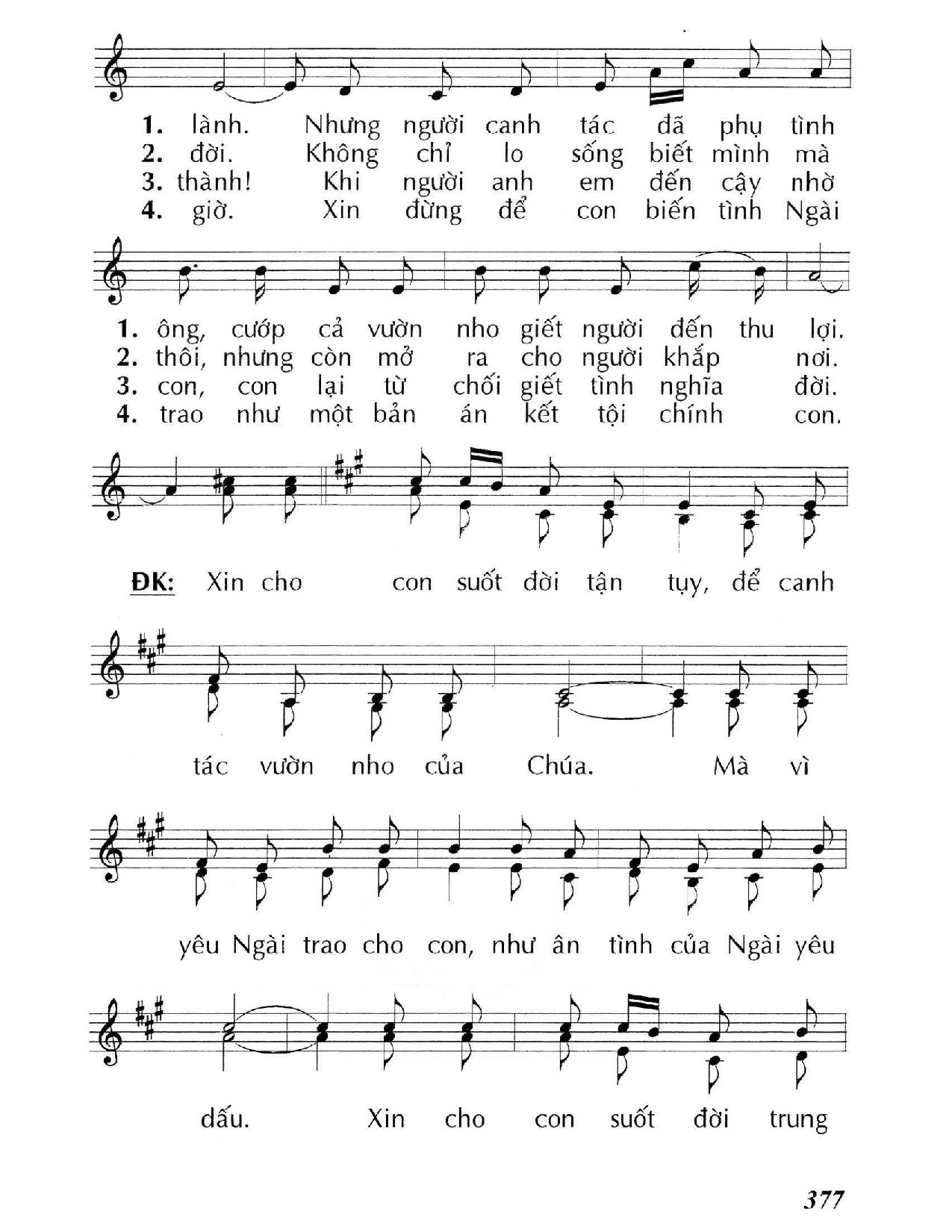 Page 2 of Sheet music PDF Người canh tác vườn nho (Mt. 21) - Huy Hoàng