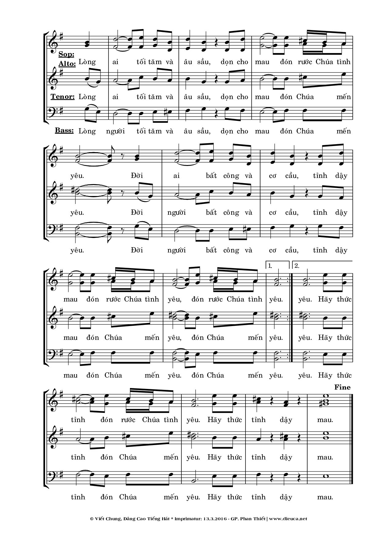 Page 2 of Sheet music PDF hãy thức tỉnh - Viết Chung