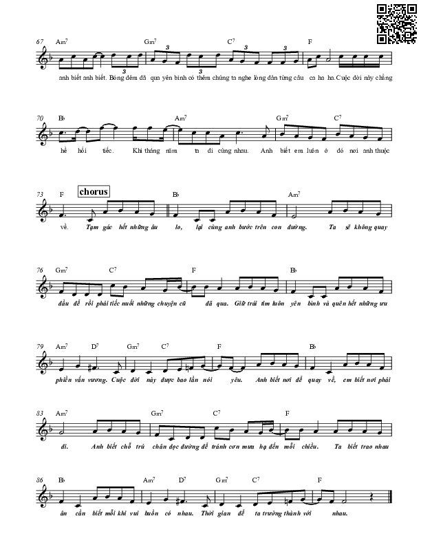 Page 3 of Sheet music PDF Gác lại âu lo - Da Lab