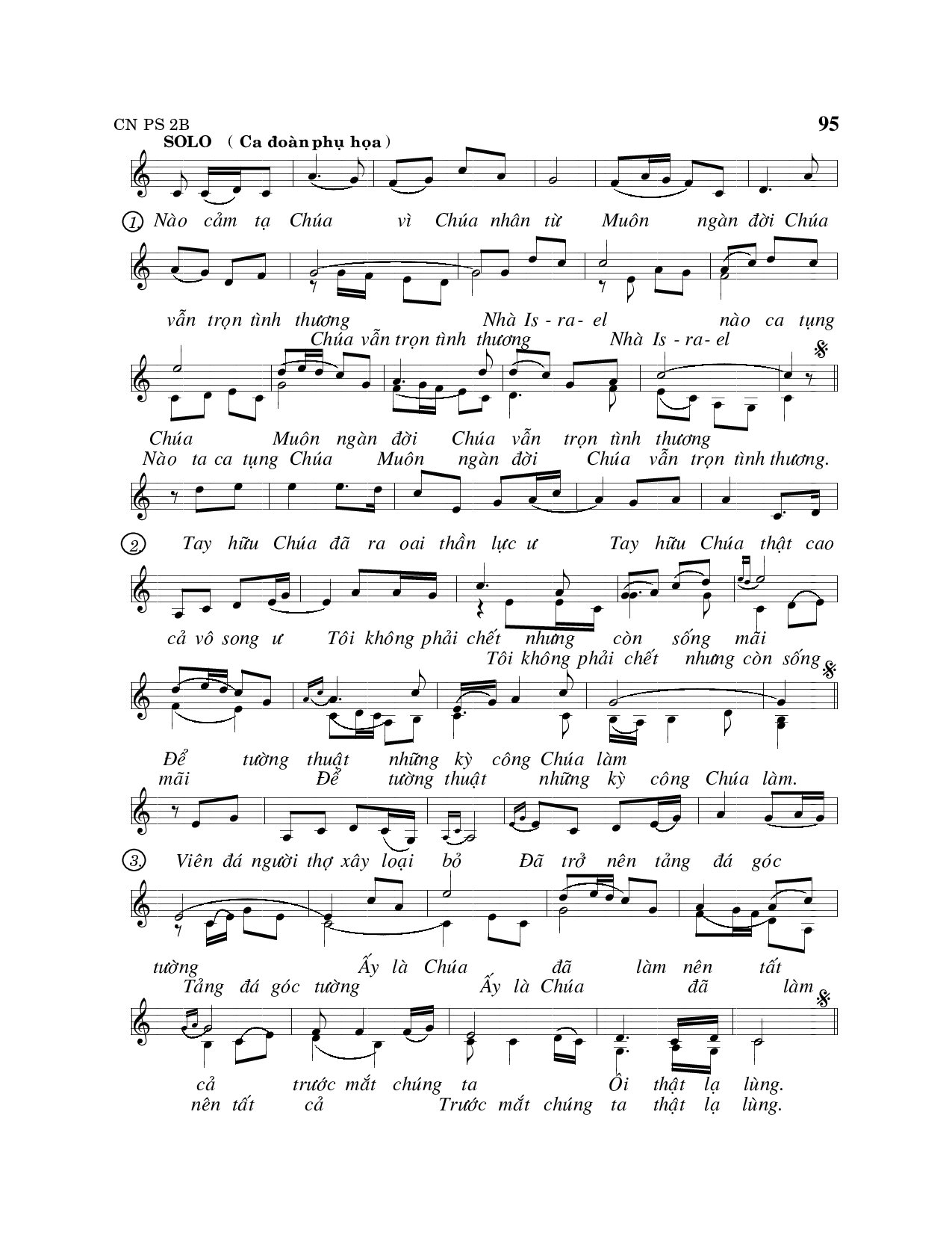 Page 2 of Sheet music PDF Xin cảm tạ (Thánh Vịnh 117) - Viết Chung