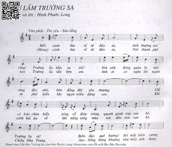 Page 1 of Sheet music PDF Gần lắm Trường Sa - Hình Phước Long