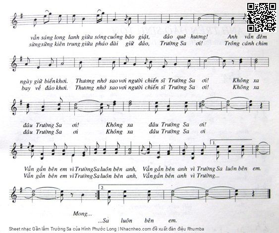 Page 2 of Sheet music PDF Gần lắm Trường Sa - Hình Phước Long