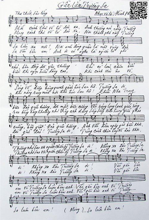 Page 3 of Sheet music PDF Gần lắm Trường Sa - Hình Phước Long