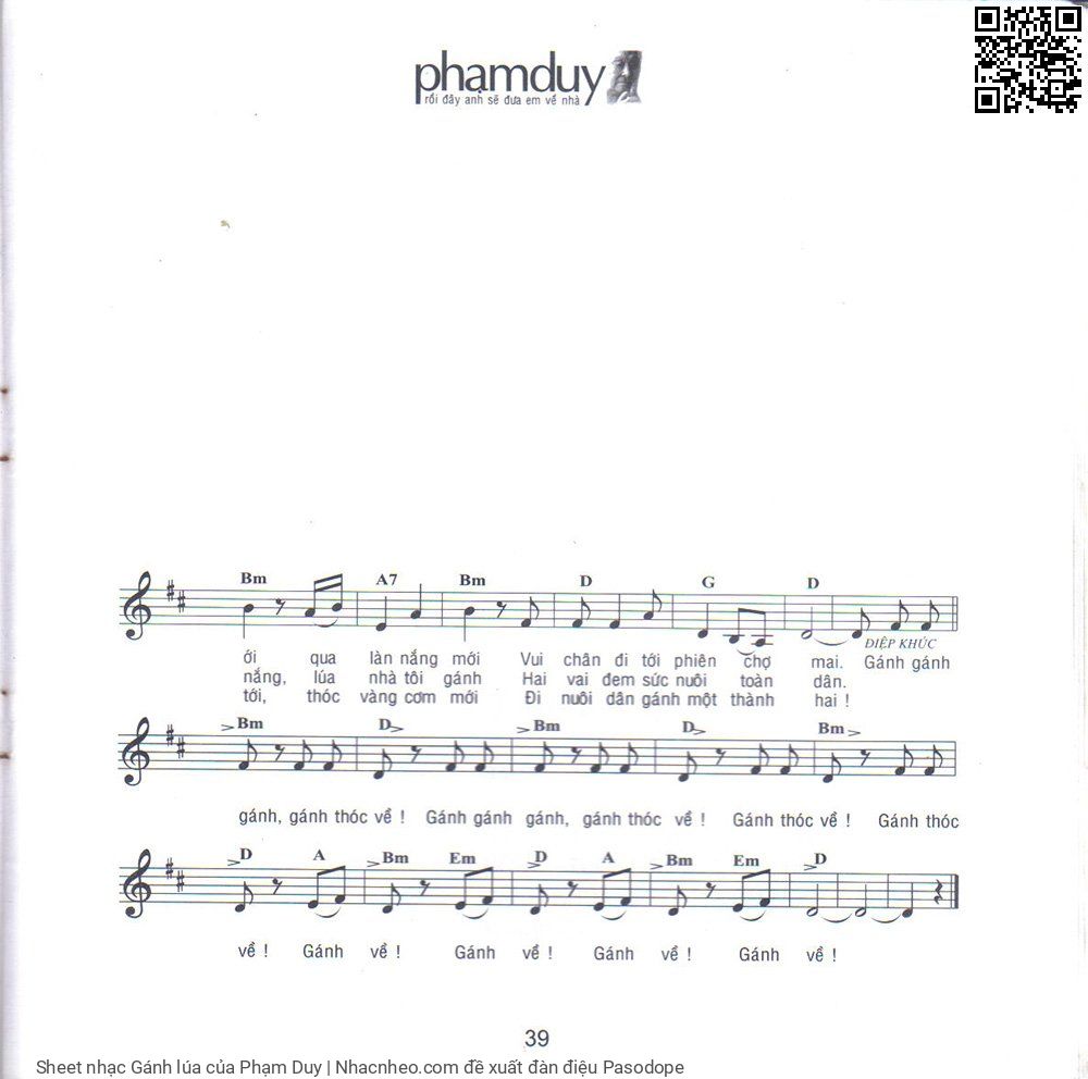 Page 2 of Sheet music PDF Gánh lúa - Phạm Duy