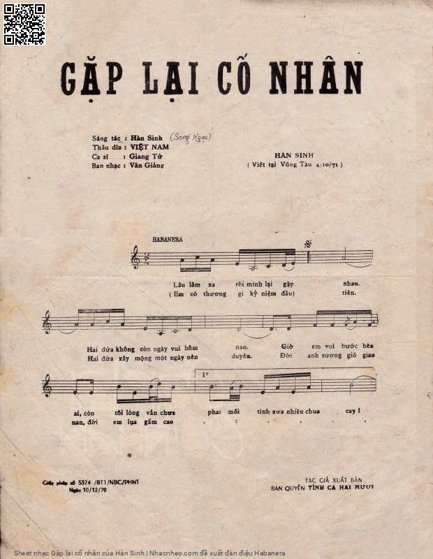 Page 2 of Sheet music PDF Gặp lại cố nhân - Hàn Sinh