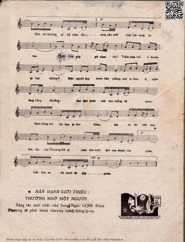 Page 3 of Sheet music PDF Gặp lại cố nhân - Hàn Sinh