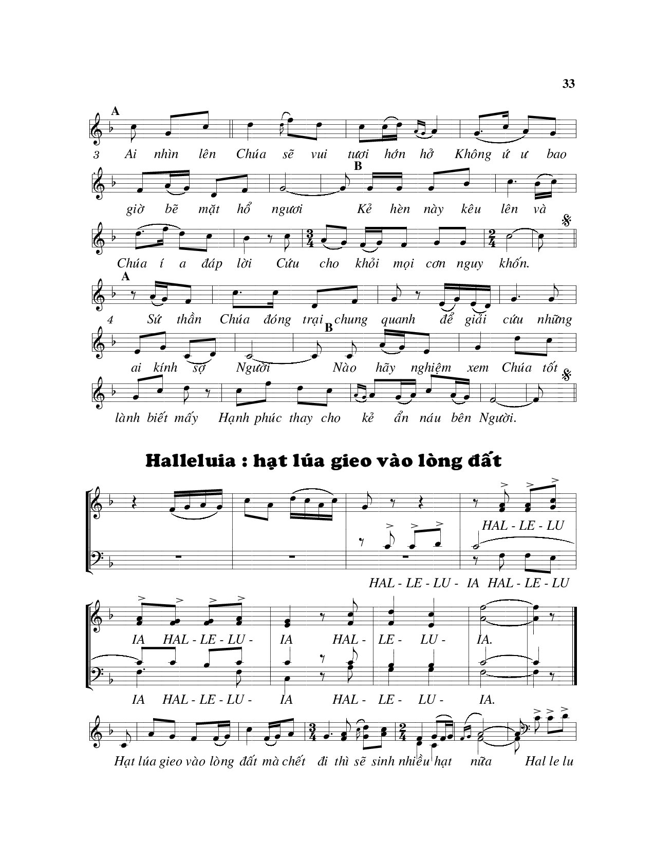 Page 2 of Sheet music PDF Chúa giải thoát tôi (Thánh Vịnh 33) - Viết Chung