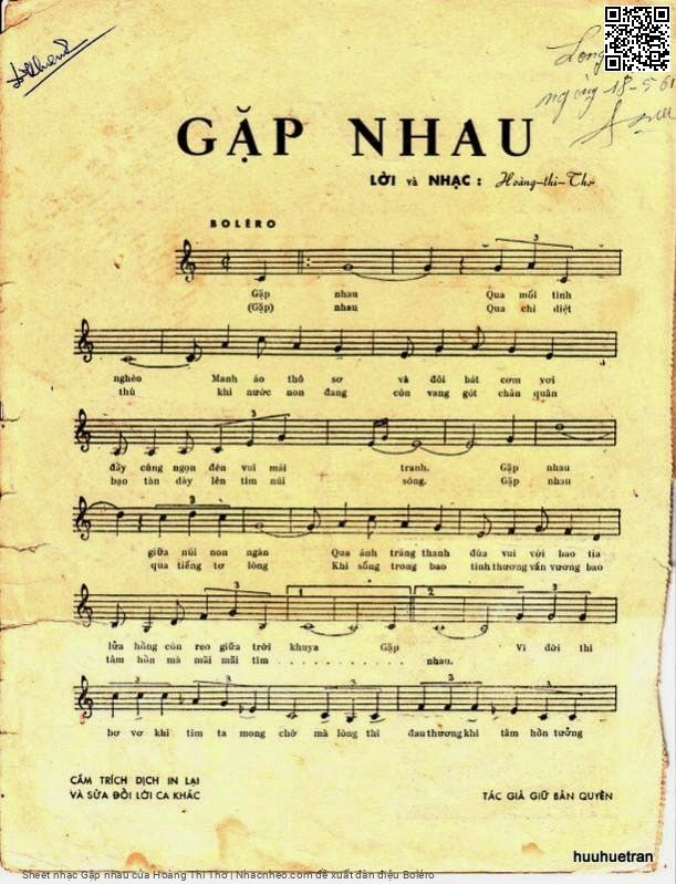 Page 2 of Sheet music PDF Gặp nhau - Hoàng Thi Thơ