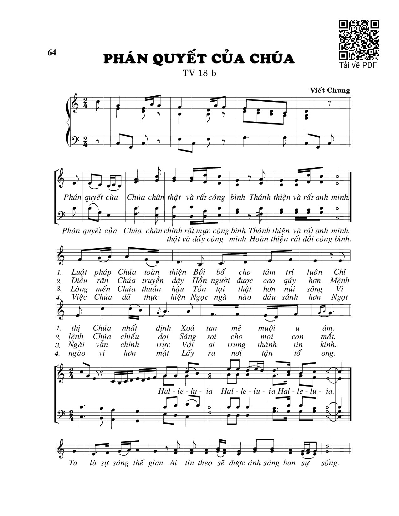 Page 1 of Sheet music PDF Phán quyết của Chúa - Viết Chung