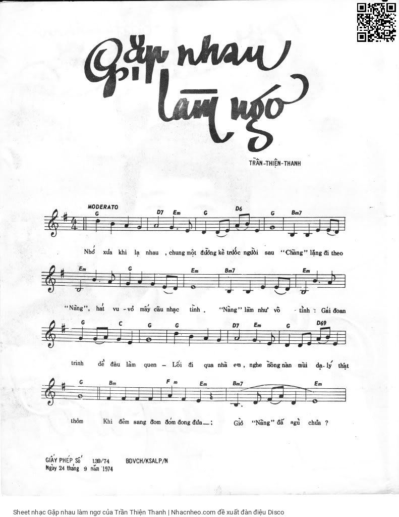 Page 2 of Sheet music PDF Gặp nhau làm ngơ - Trần Thiện Thanh