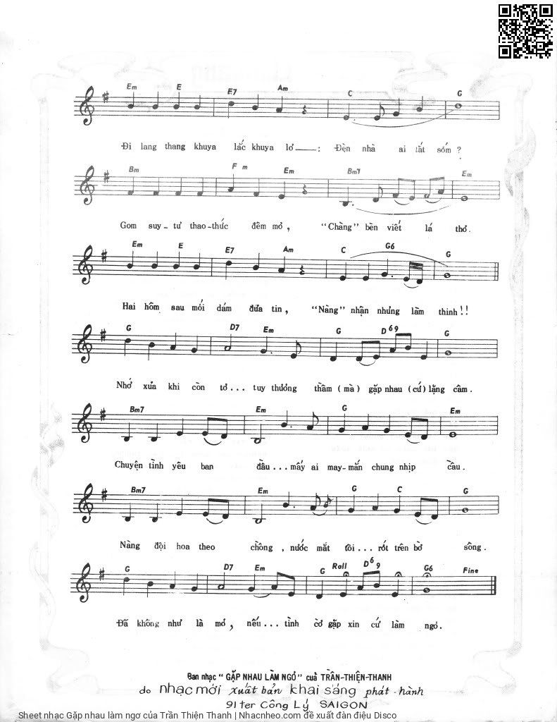 Page 3 of Sheet music PDF Gặp nhau làm ngơ - Trần Thiện Thanh